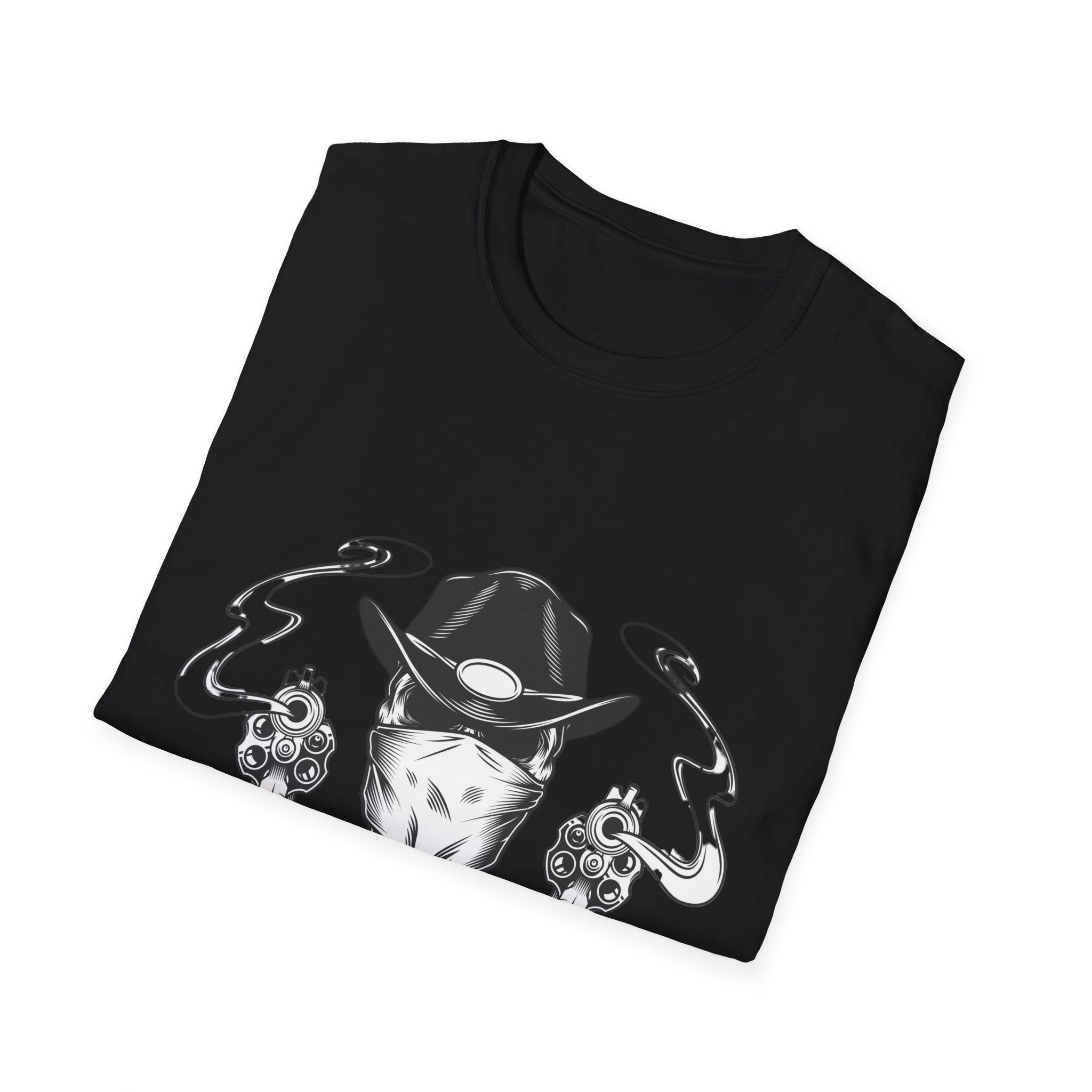 Men's Cowboy Gunslinger Graphic T-Shirt - Western Outlaw Design