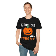 "Spooky Halloween" Pumpkin and Ghost Graphic T-Shirt - Unisex Comfort Fit, Festive Halloween Apparel