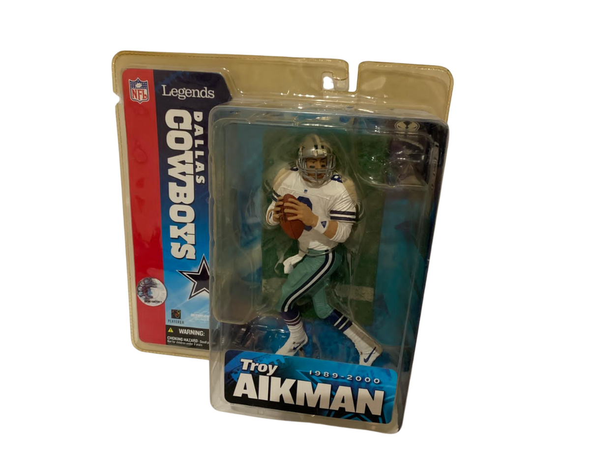 Troy Aikman Action Figure - Dallas Cowboys NFL Legends White Jersey - Collectible 6” McFarlane Sports Figurine