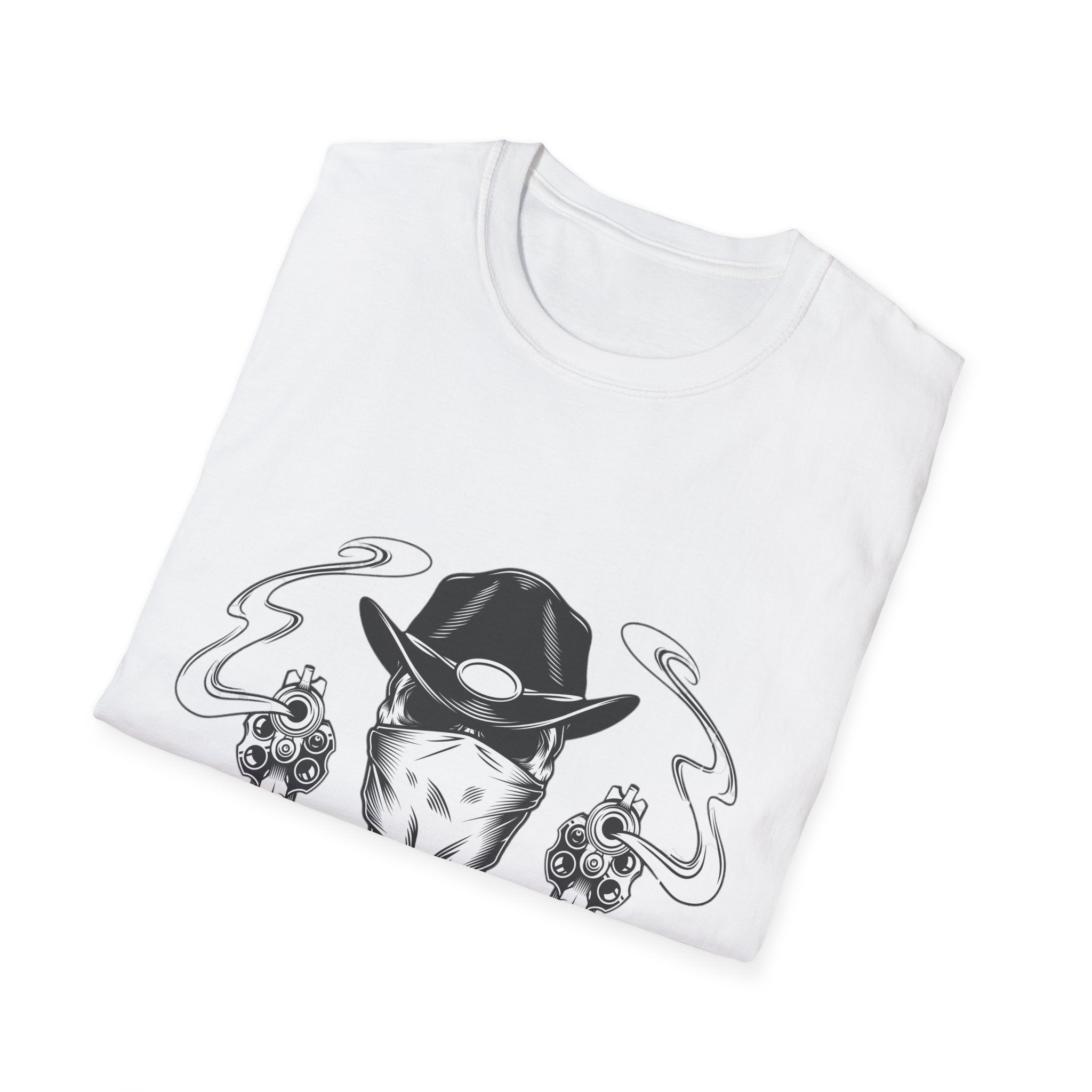 Men's Cowboy Gunslinger Graphic T-Shirt - Western Outlaw Design