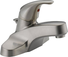 Peerless Centerset Bathroom Faucet Brushed Nickel, Bathroom Sink Faucet, Single Handle, Drain Assembly, Brushed Nickel P136LF-BN