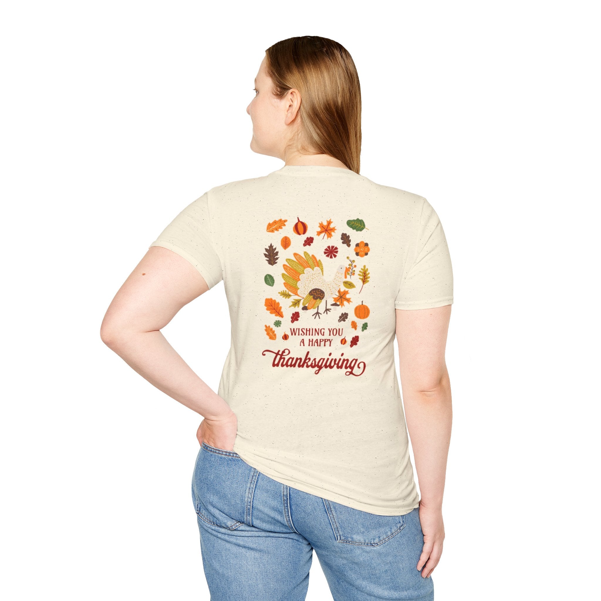 Thanksgiving Floral T-Shirt - Festive Fall Blooms Design for Women & Men