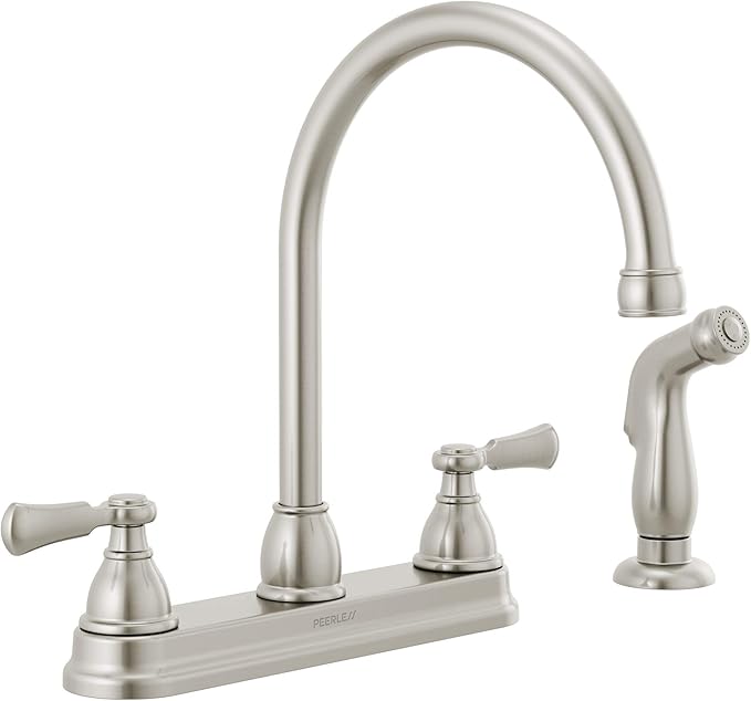 Peerless P2865LF-SS Elmhurst Two-Handle Kitchen Faucet with Spray Deck-Mount, Stainless