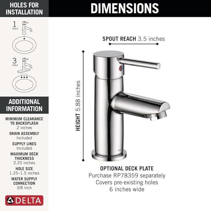 DELTA FAUCET 559LF-GPM-PP, Chrome