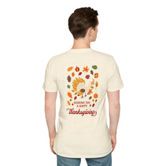 Thanksgiving Floral T-Shirt - Festive Fall Blooms Design for Women & Men