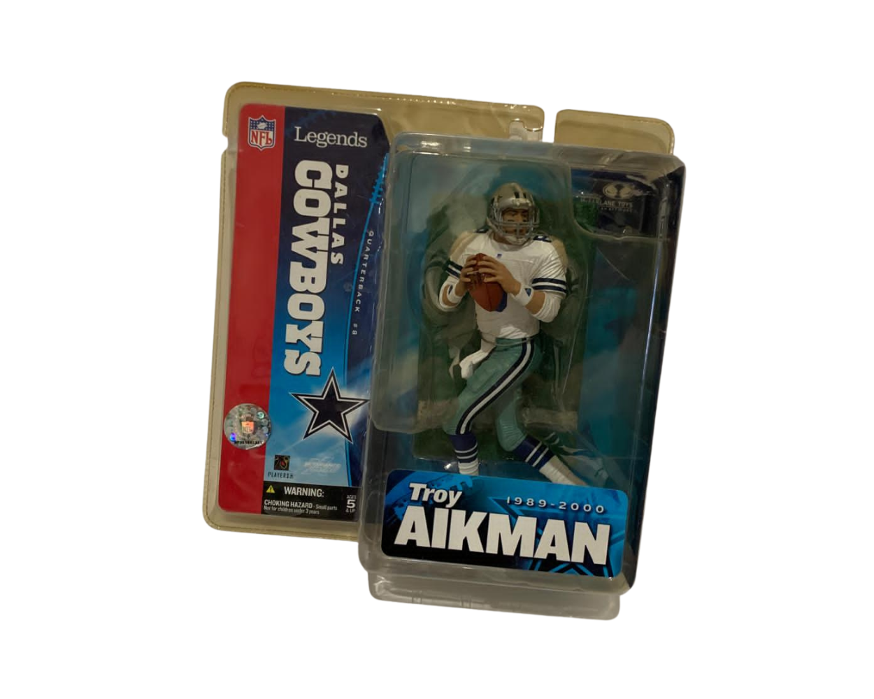 Troy Aikman Action Figure - Dallas Cowboys NFL Legends White Jersey - Collectible 6” McFarlane Sports Figurine